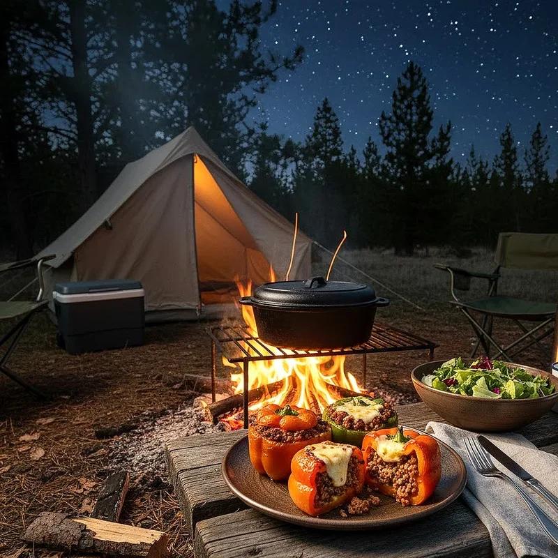 stuffed bell peppers camping