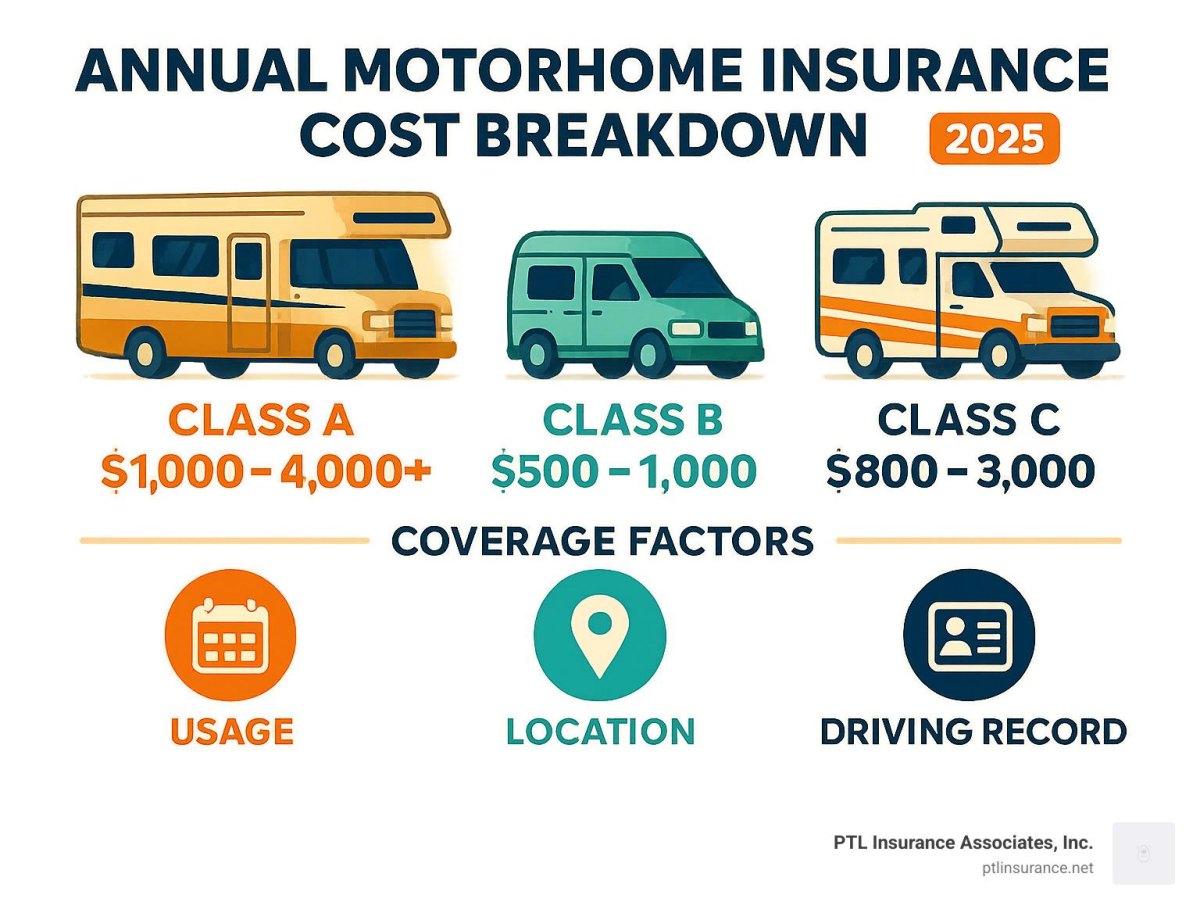 Motorhome covered by an RV insurance policy