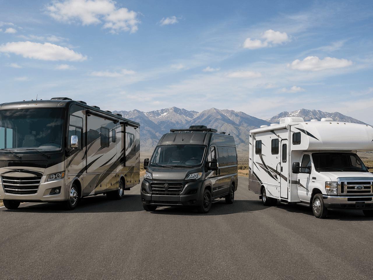 Different RV types showing purchase costs for full time RV living