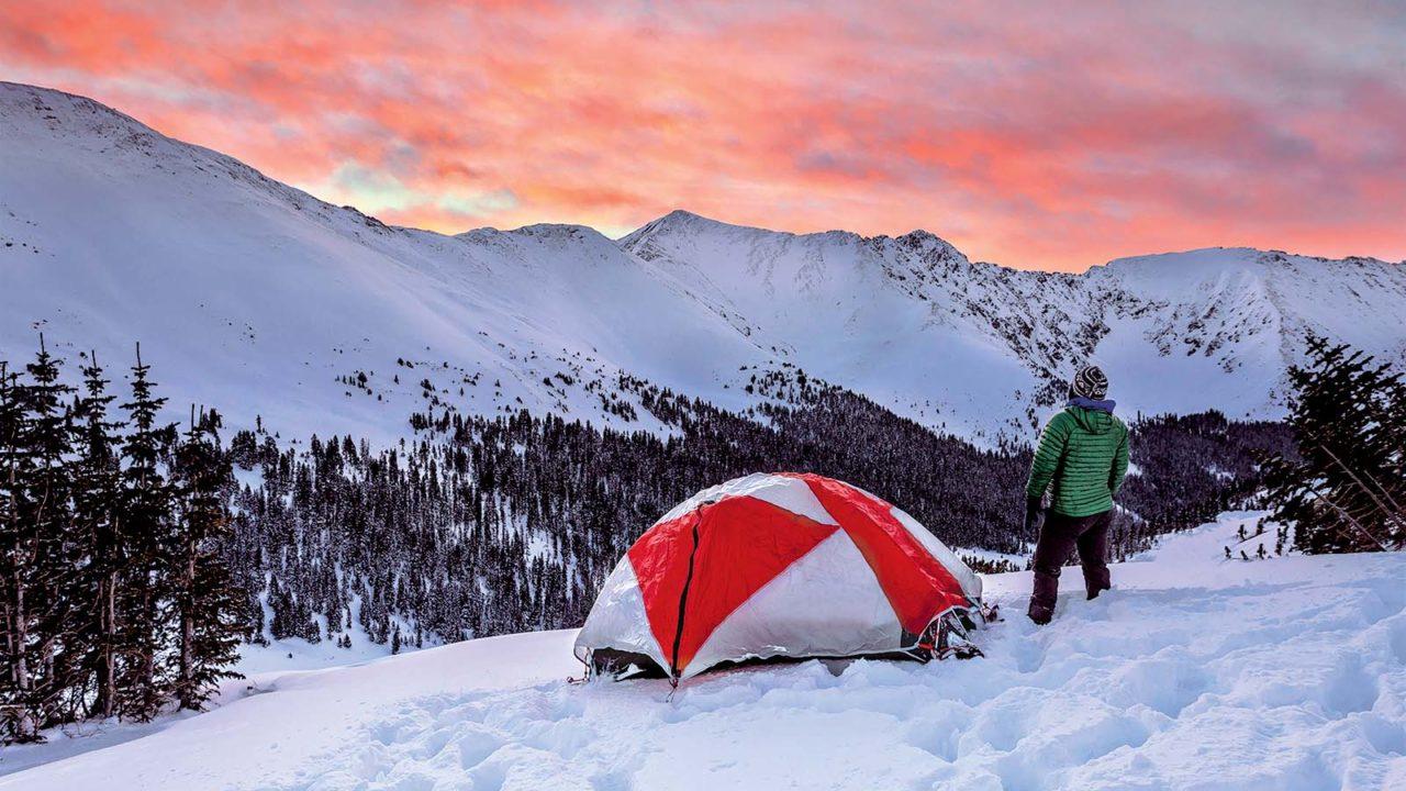 Seasonal mountain camping in America