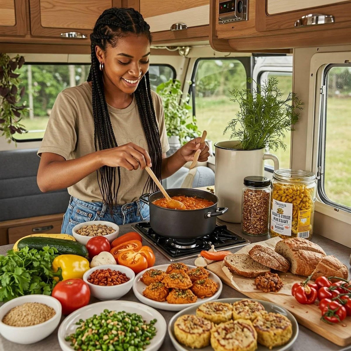 Soup in RV kitchen