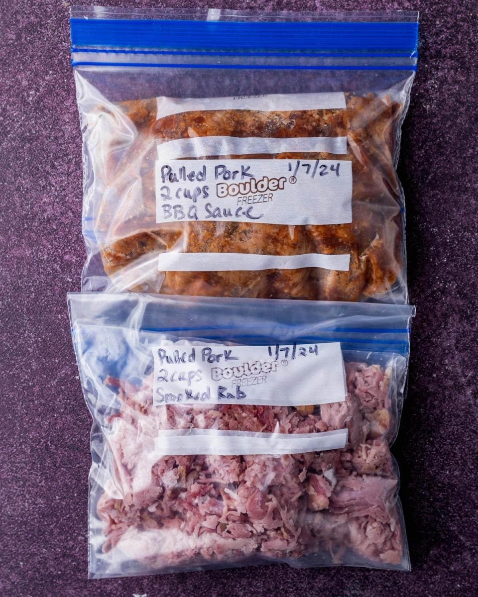 Pulled pork freezer meal packs