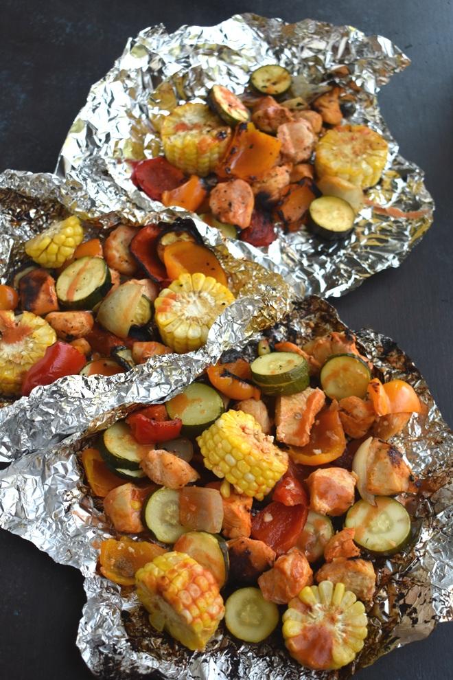 spicy buffalo chicken foil packet