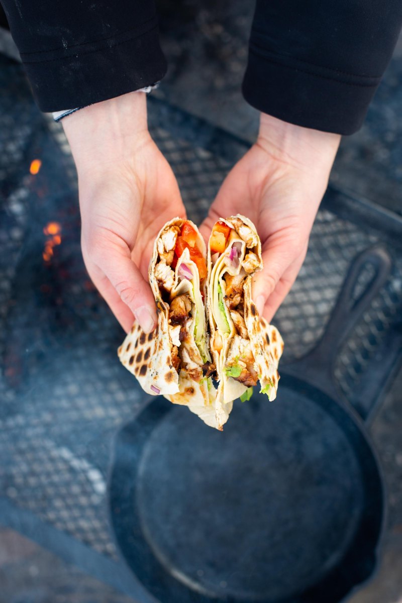 Spicy chicken wrap sandwich