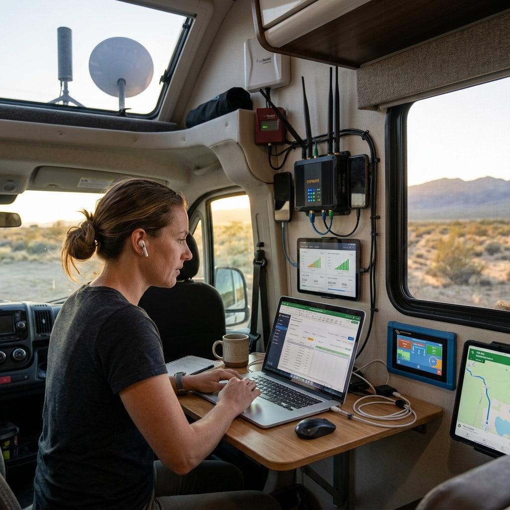 RV mobile internet workspace