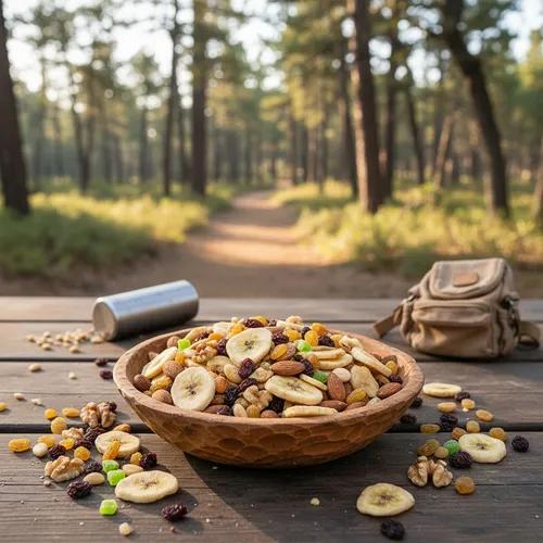 Trail mix camping snack bowl