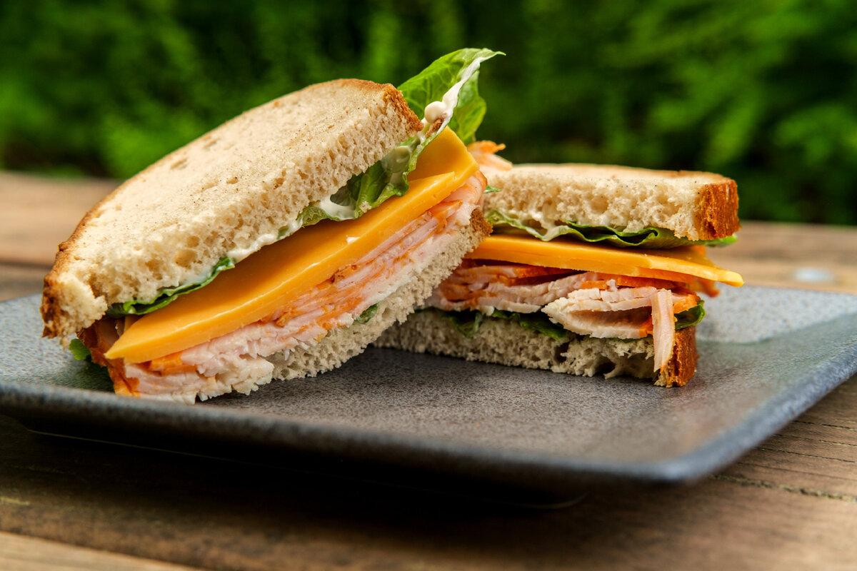 Turkey cheddar trail sandwich