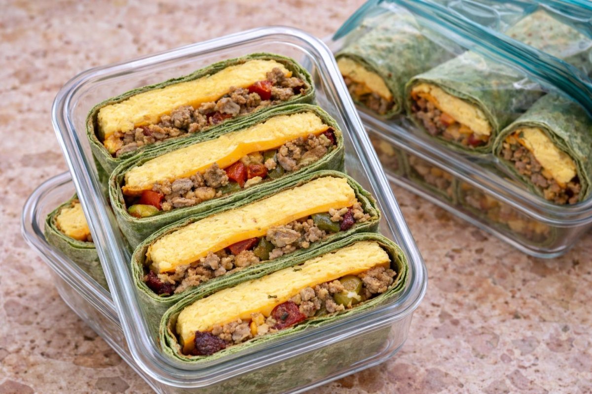 Turkey egg breakfast rolls