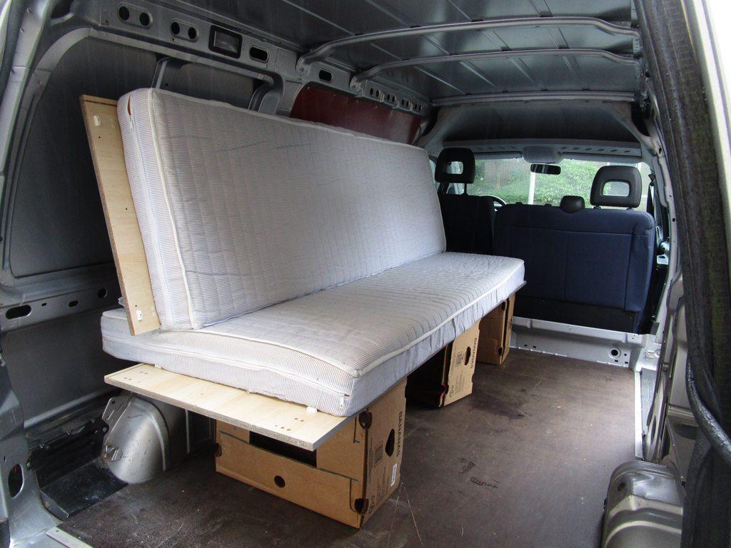 Cargo van camper interior build