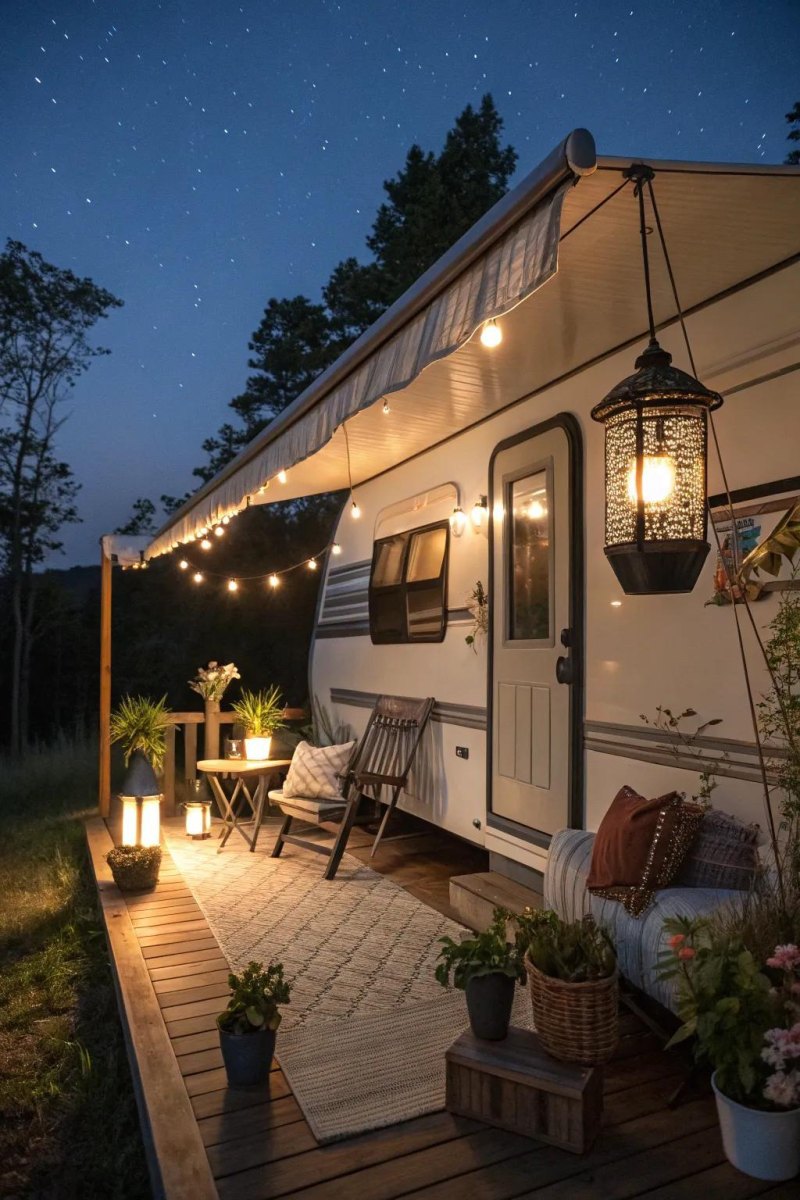 RV campsite lantern lighting safety gear